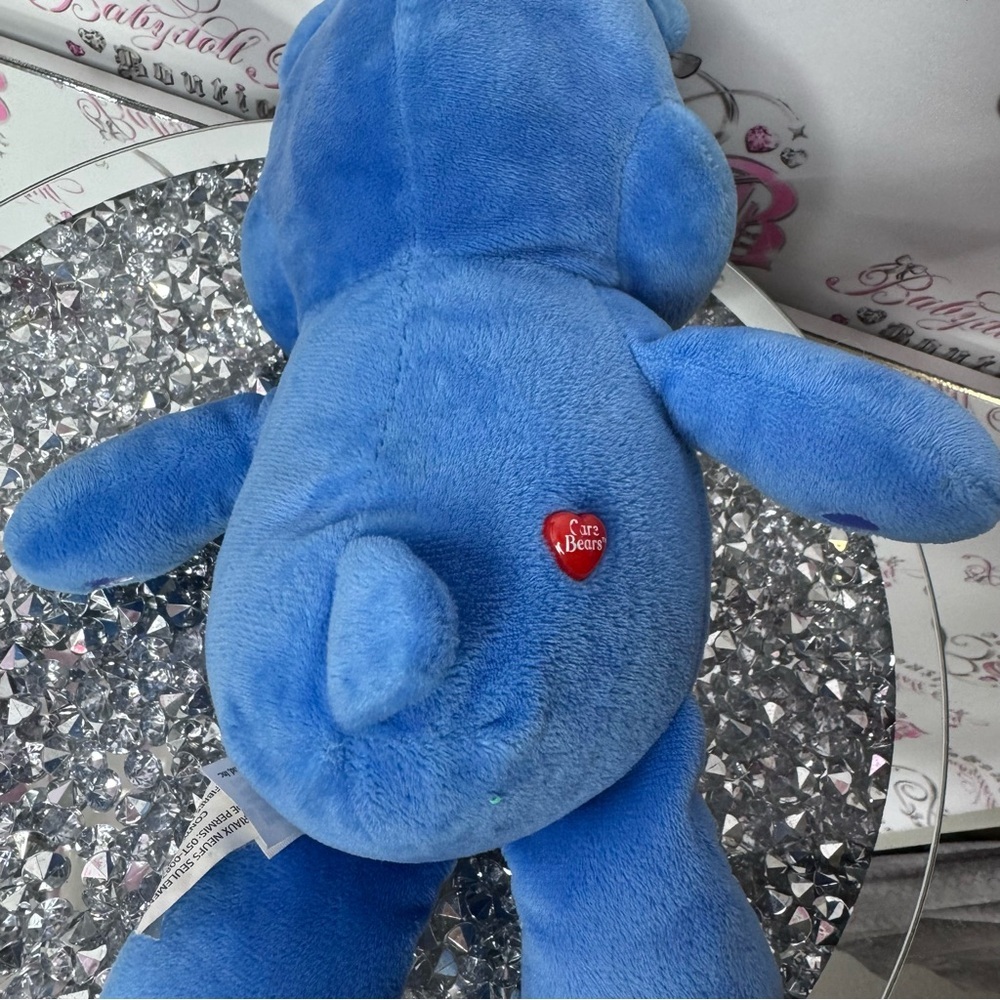 Care bear grumpy angry blue rain π§οΈ cloud stomach plush toy 2015 stuffed animal - Picture 4 of 5
